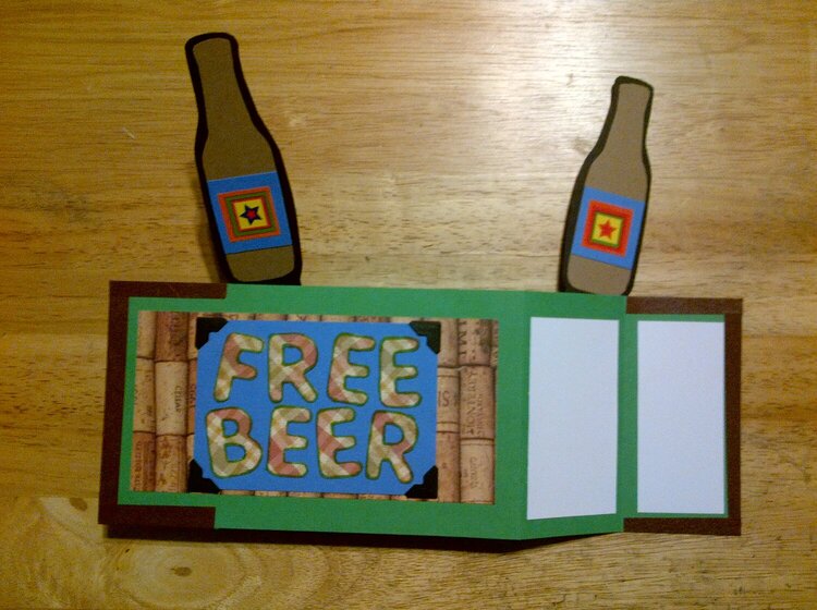 Free Beer Card Opened