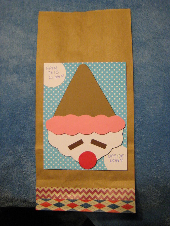 Clown/Ice Cream Cone Paper Bag