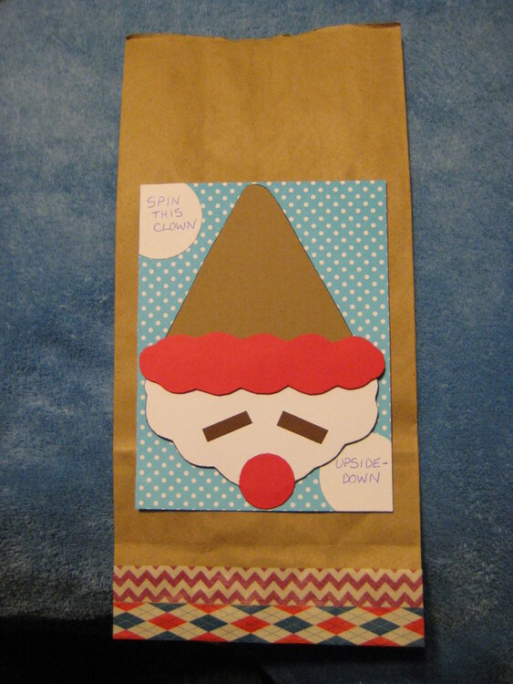 Clown/Ice Cream Cone Paper Bag