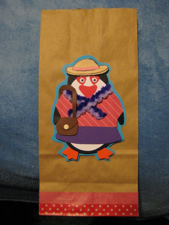 Miss Penguin Paper Bag