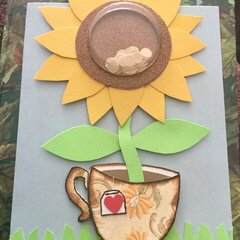 Sunflower Tea Cup Card