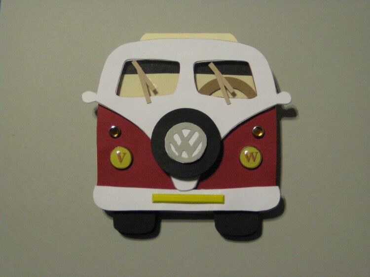 VW Bus Card with Spare Tire (Front)