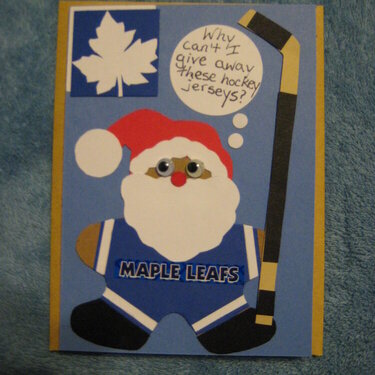Silly Santa Card - Mr. Leafs