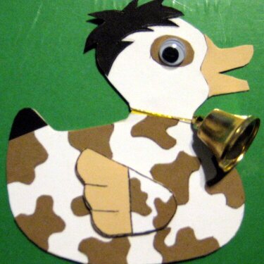 Cow Rubber Ducky Card.