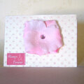 Pink floral V-day card