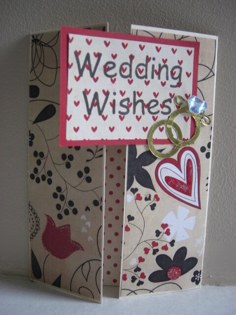Wedding wishes gate fold card