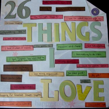26 things I love!