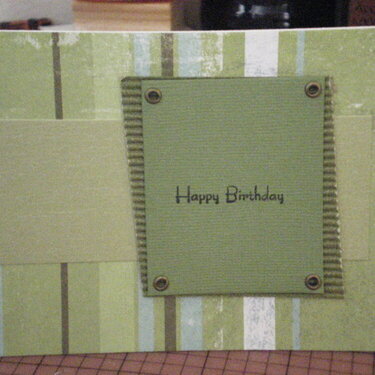 Green masculine aged birthday card