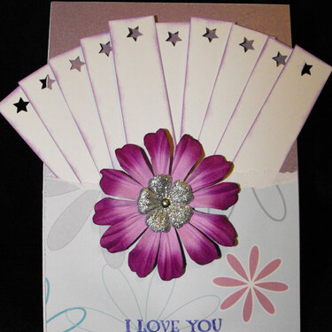 I love you Mother&#039;s Day Greeting with removable tabs