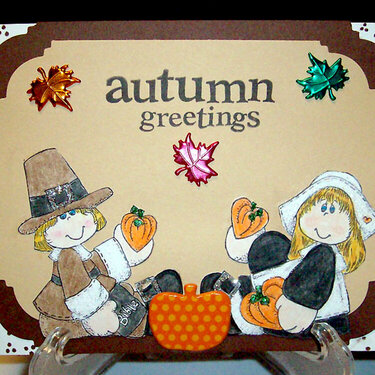 Autumn Greetings with Pilgrims