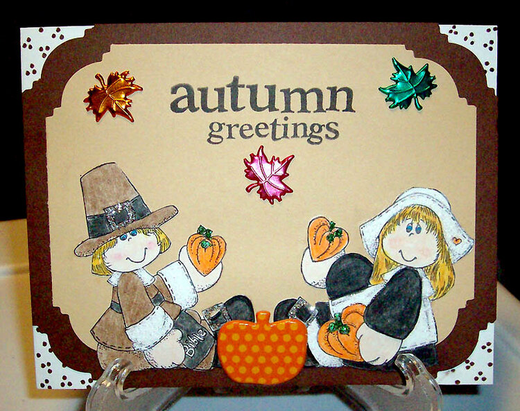 Autumn Greetings with Pilgrims