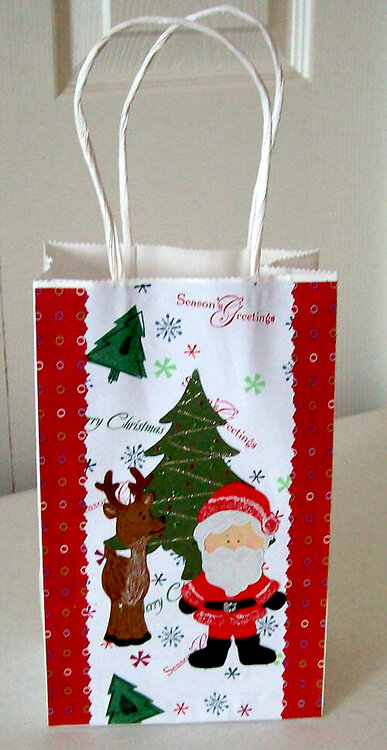 Santa &amp; Reindeer gift bag-1