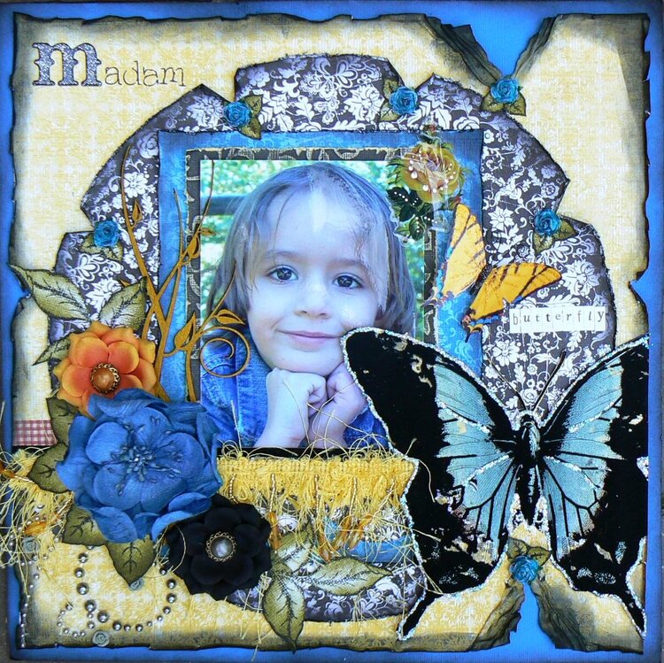 Madame Butterfly **Swirly&#039;s Retro Tapestry**