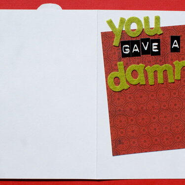 Inside of Frankly, My Dear... Card