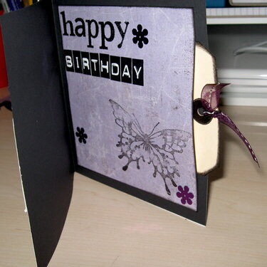Birthday Card inside with tagvelope