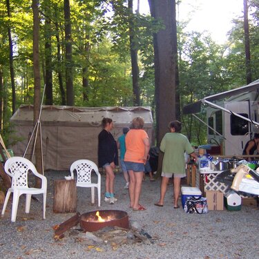campsite, our friend&#039;s