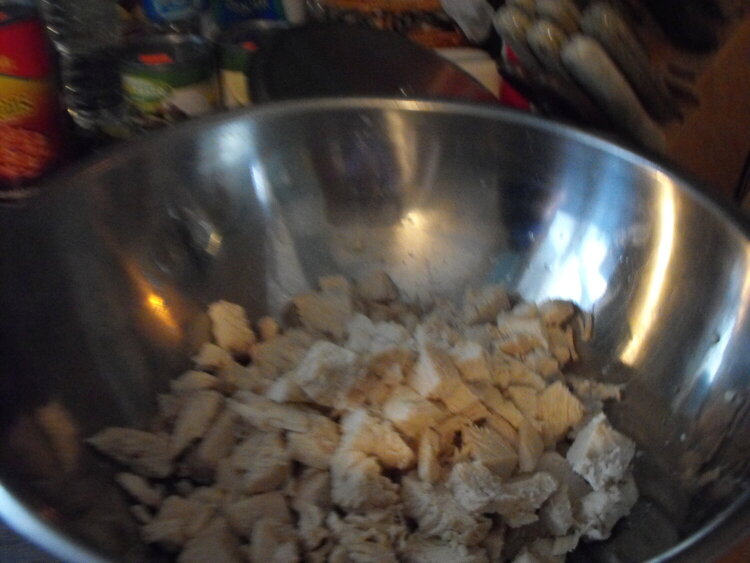 chopped chicken