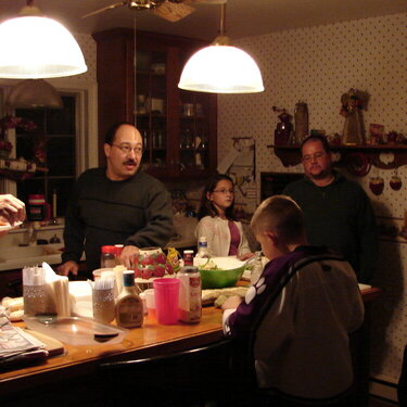all in the kitchen, my family