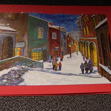 christmas village card