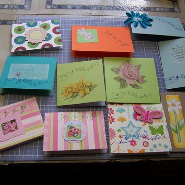 small note cards,   2009  *