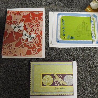 cards sent to me in swap.