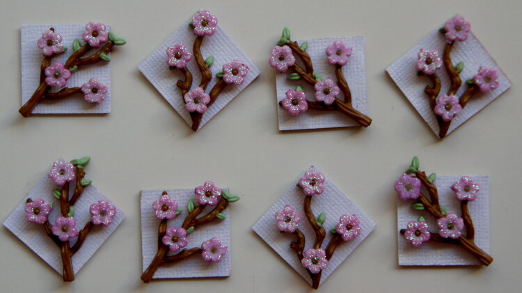 Cherry Blossom Branch Monos (Oct M/M/M Swap)