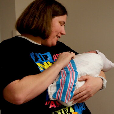 Kayla holding Aubrey!