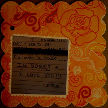 I&#039;m Sorry Note (Summer &#039;11 Mini)