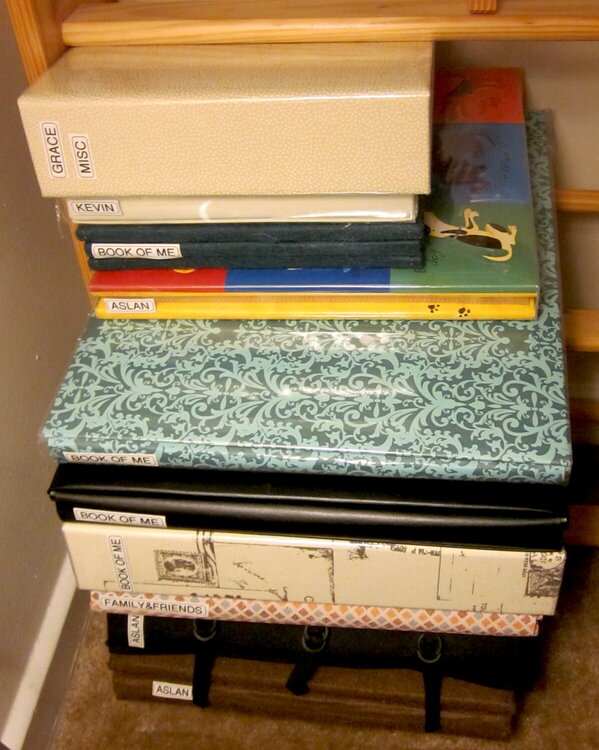 Finished Scrapbook Storage/Cleanup