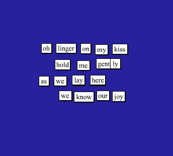 Magnetic Poetry Example
