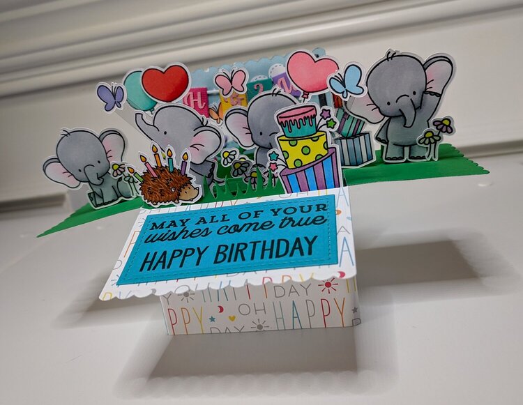 Elephant Birthday Box Card