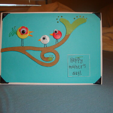 Button birds Mom&#039;s day card