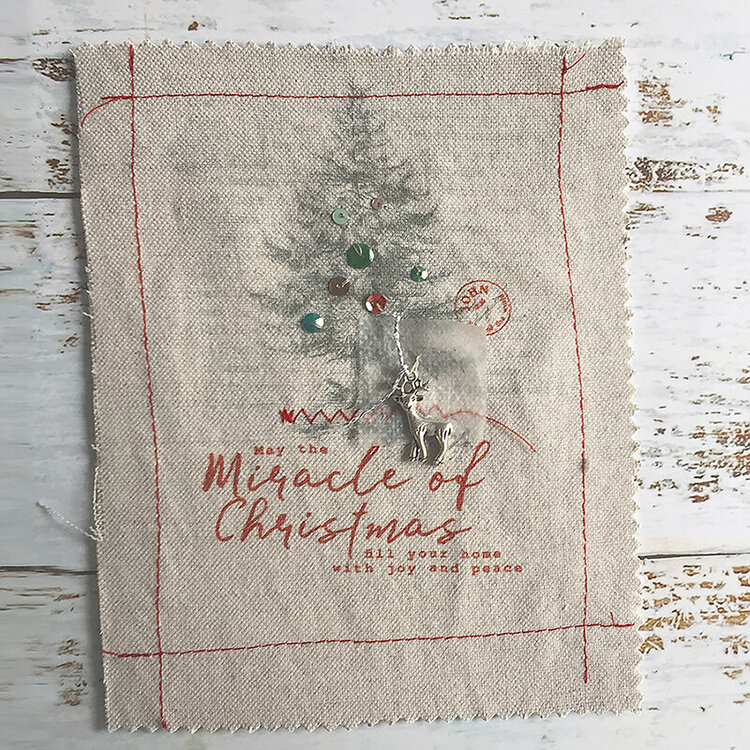 Christmas Card - Miracle (printed onto fabric)