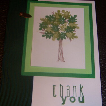 tree, thank you card