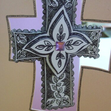 CLOSE UP OF THE GIRLY RELIGIOUS CARD