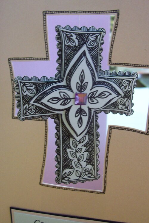 CLOSE UP OF THE GIRLY RELIGIOUS CARD