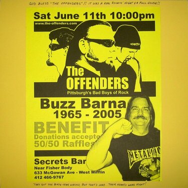 Buzz&#039;s Fundraiser Flyer