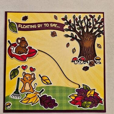 Autumn Birthday slider card