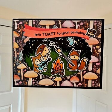 Campfire birthday card