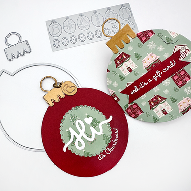 Ornament Shaped Card with a Gift Card Holder!