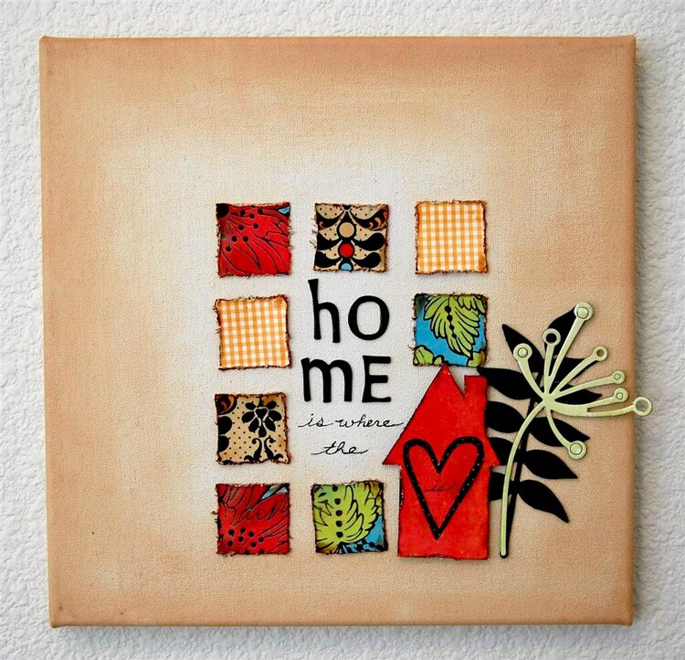 Home is Where the Heart is Altered Canvas