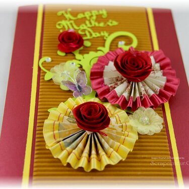 Pin Wheel Rosette Mother&#039;s Day Card
