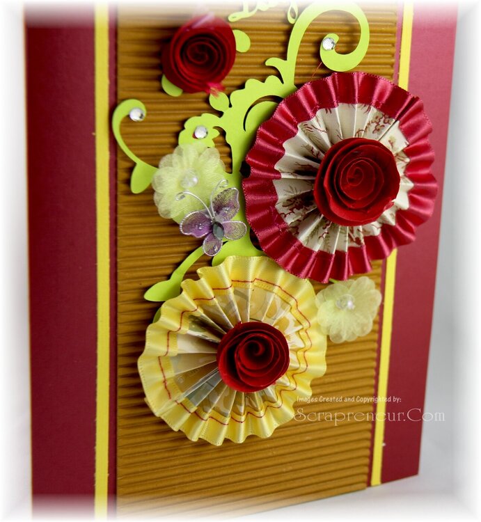 Pin Wheel Rosette Mother&#039;s Day Card