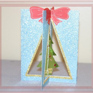 Dangling Christmas Tree Card