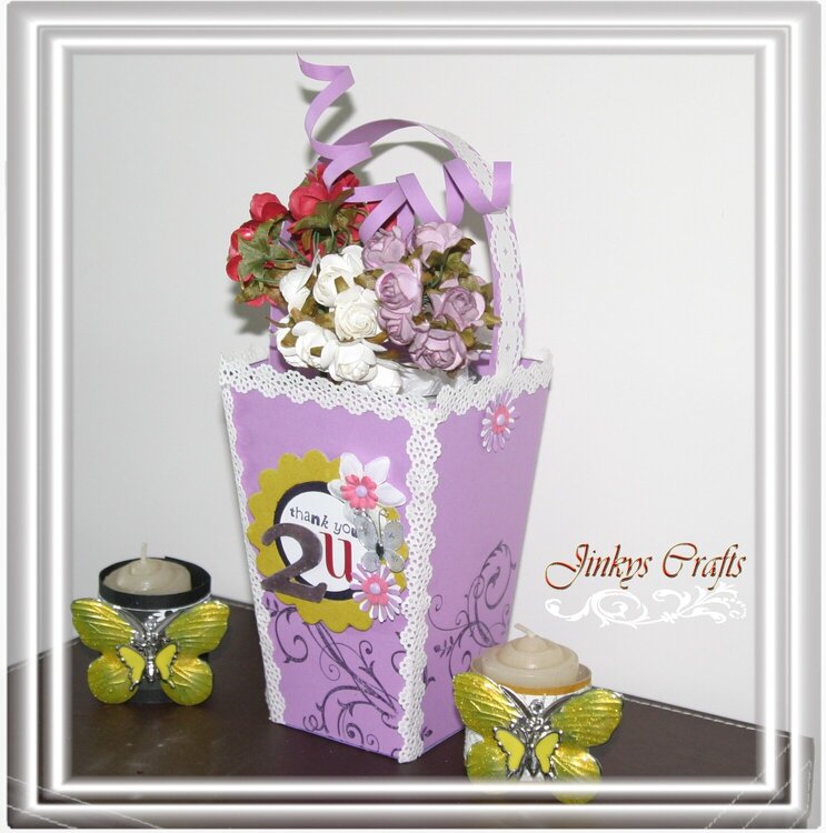 Popcorn Box Flower Basket