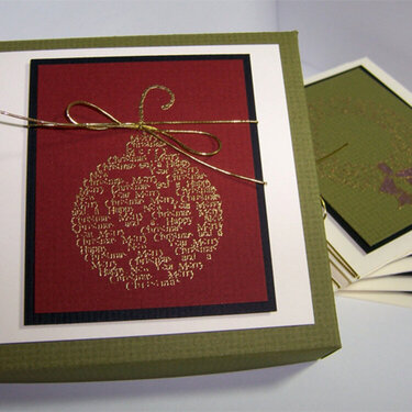 Mini Pizza Box using MissyB Word Ornament stamp set