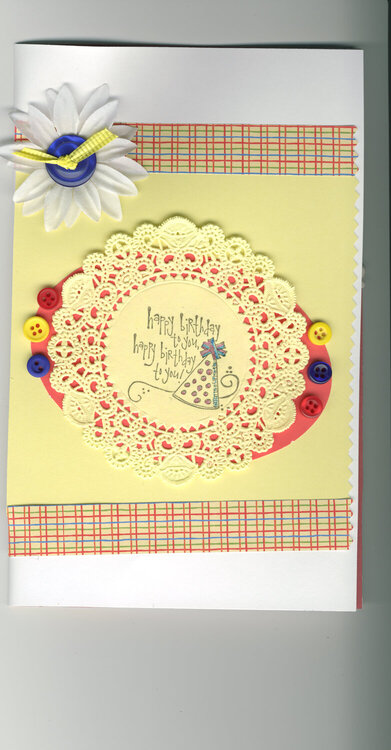 inside of flowers and buttons card