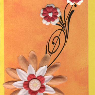3 flowers card