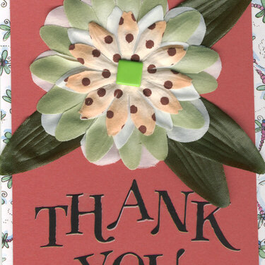 thank you card (green)