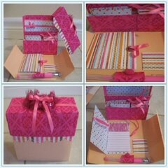 Pretty in Pink Stationary Box
